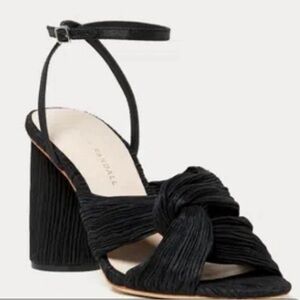 Black Loeffler Randall Reed Pleated Twisted Heel - Brand New